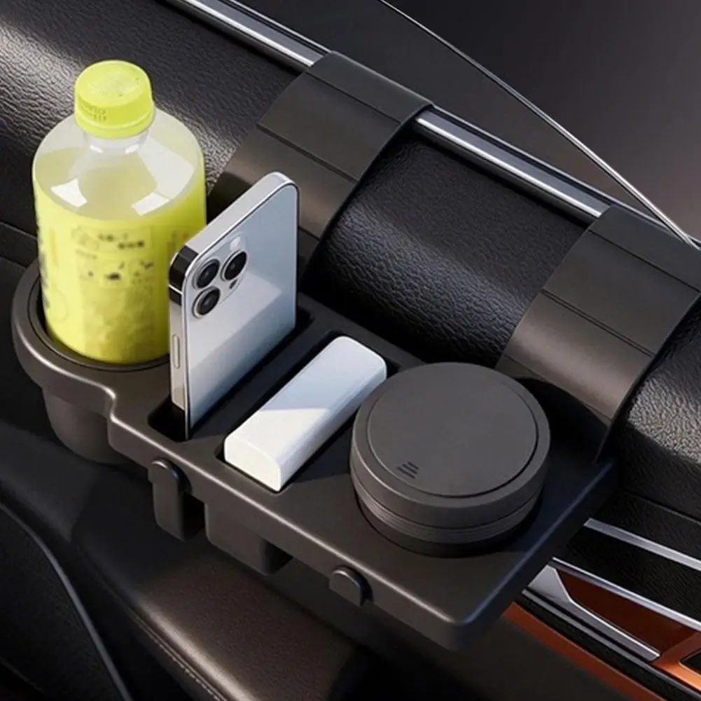 

Multifunctional Car Cup Stand Phone Holder Mount Tray Side Door Window Storage Barrel Pocket Hanging Storage Rack Accessories