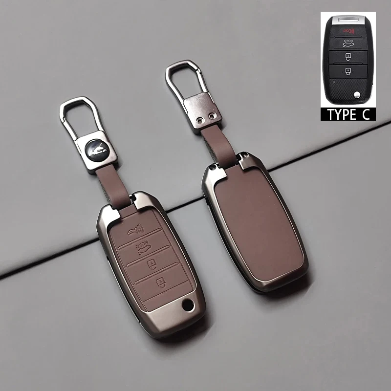 Para KIA RIO 3 K2 K3 K4 K5 Sportege Picanto Optima Soul Ceed Sorento Forte Stinger Cerato Capa de Chave Dobrável para Carro em Liga de Zinco