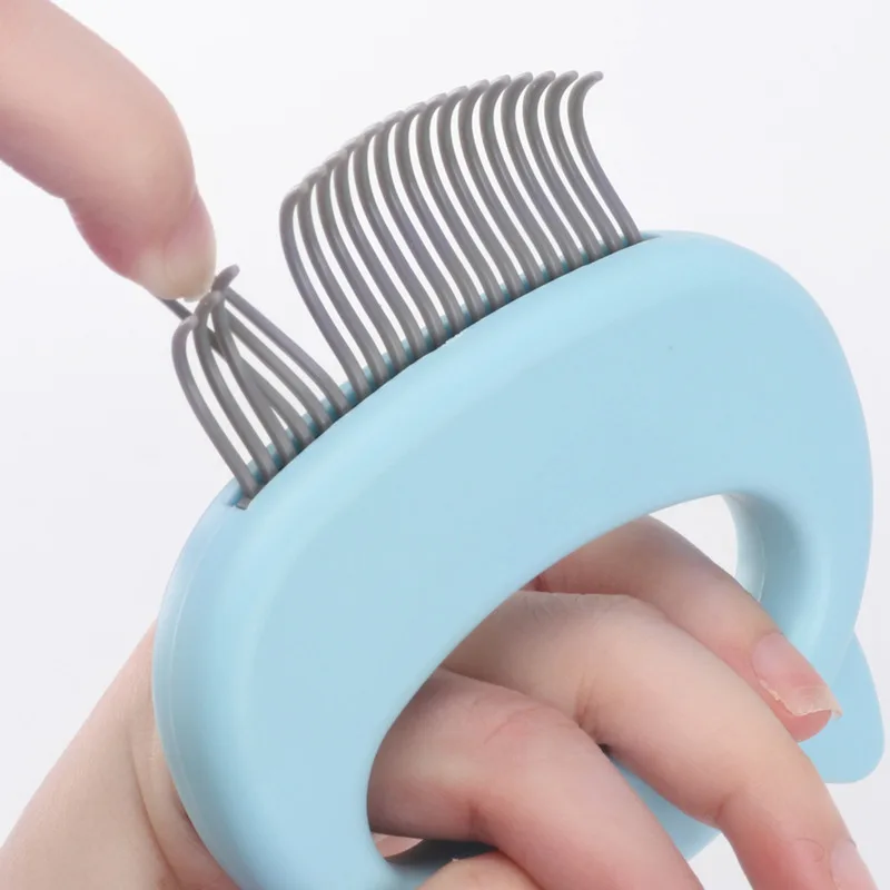 Cat Massage Comb detangling comb Easy Grip Handle Effectively Remove Cat Hair Fine Soft Brush Hair Multi-Color Grooming Tools view 3