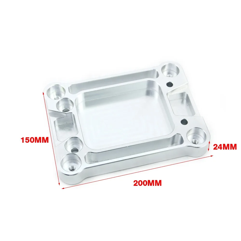 Silver Aluminum Motor Billet Shifter Base Plate, for Civic etc., Compatible with K-Series Engines (EG, EK, etc.)
