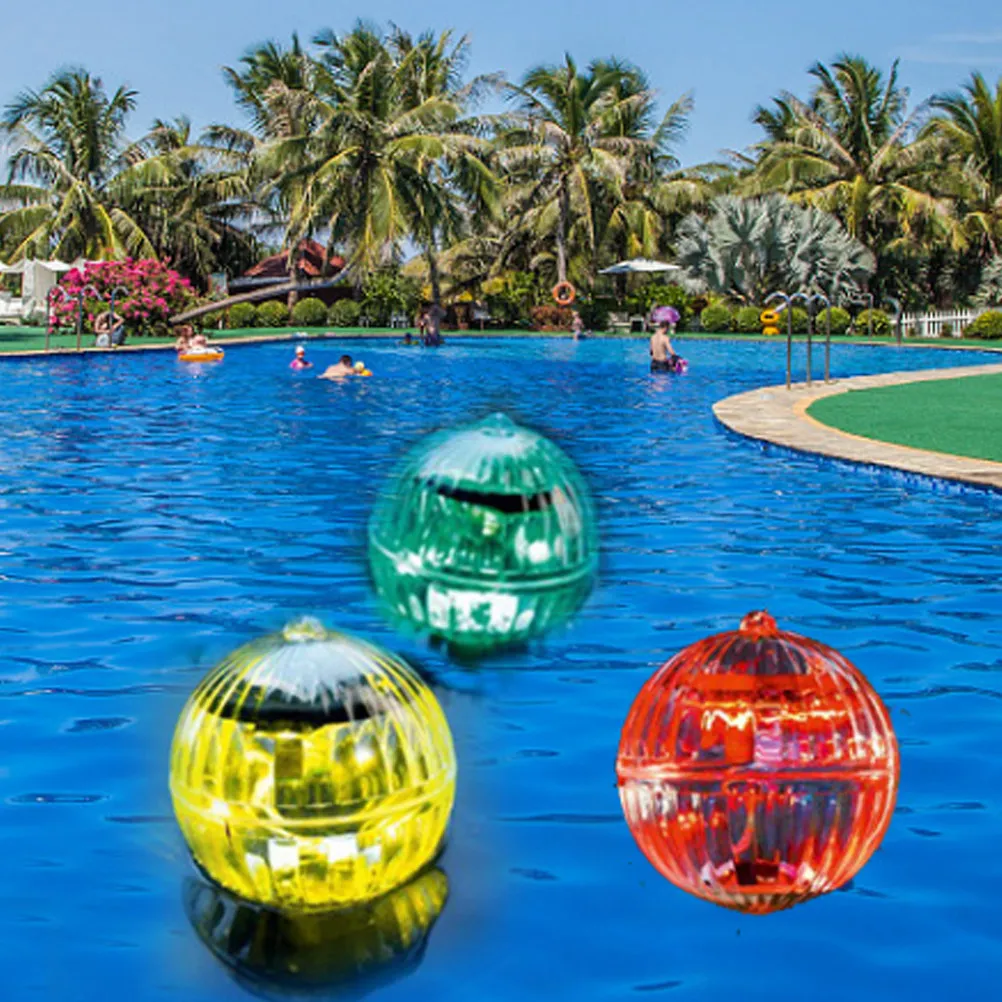 2 pcs Pool Decoration Lights Floating LED Solar Pond Garden Halloween Christmas New Year Floating Solar Pond Lights Up
