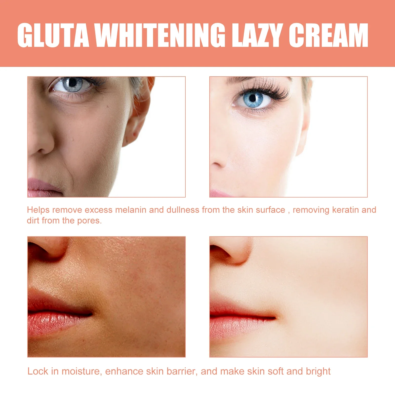 Skin Brightening face cream improves skin dullness, removes melanin, brightens skin tone, moisturizes skin, and beautifies skin