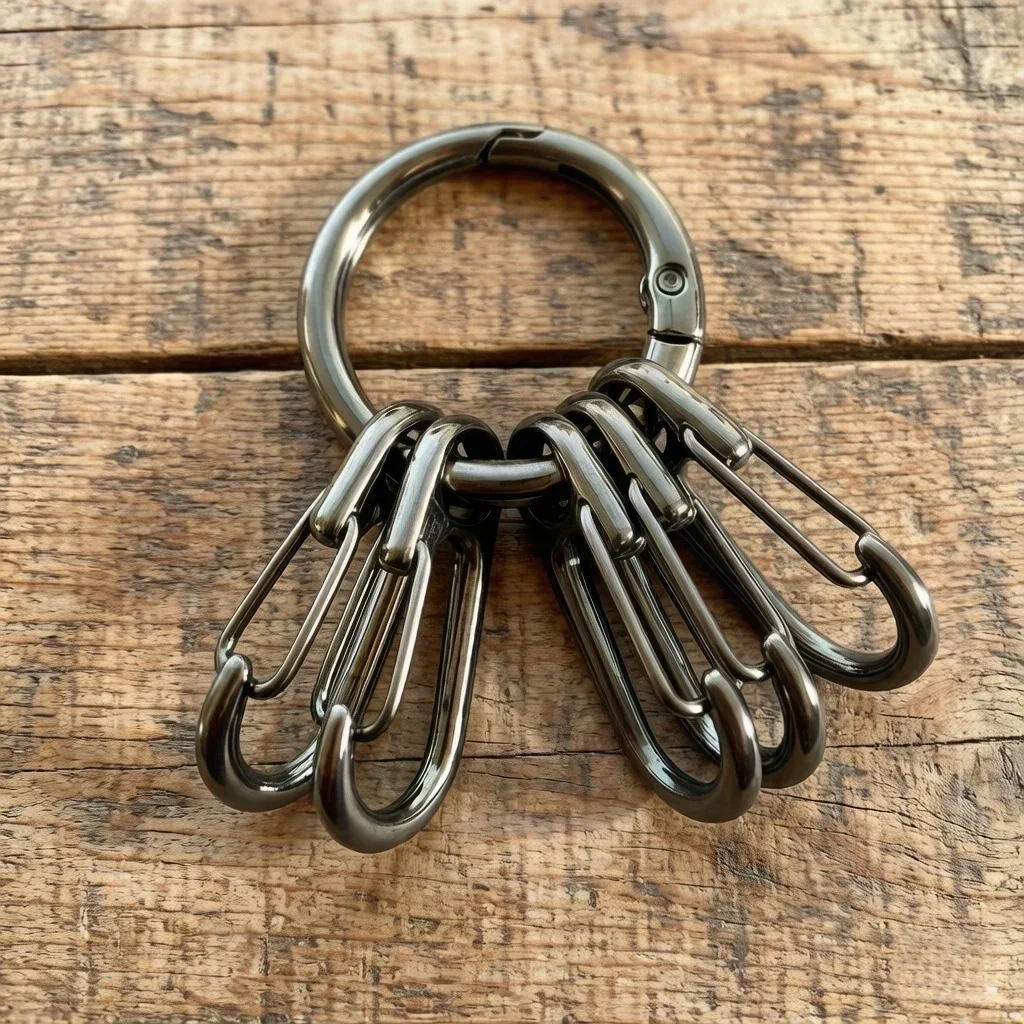 Metall-O-Ring-Federverschlüsse mit 5 Stück Hakenverschlüssen für DIY Öffnbare Runde Karabiner Schlüsselanhänger Clips Hakenverschlüsse Zubehör – Detail 8