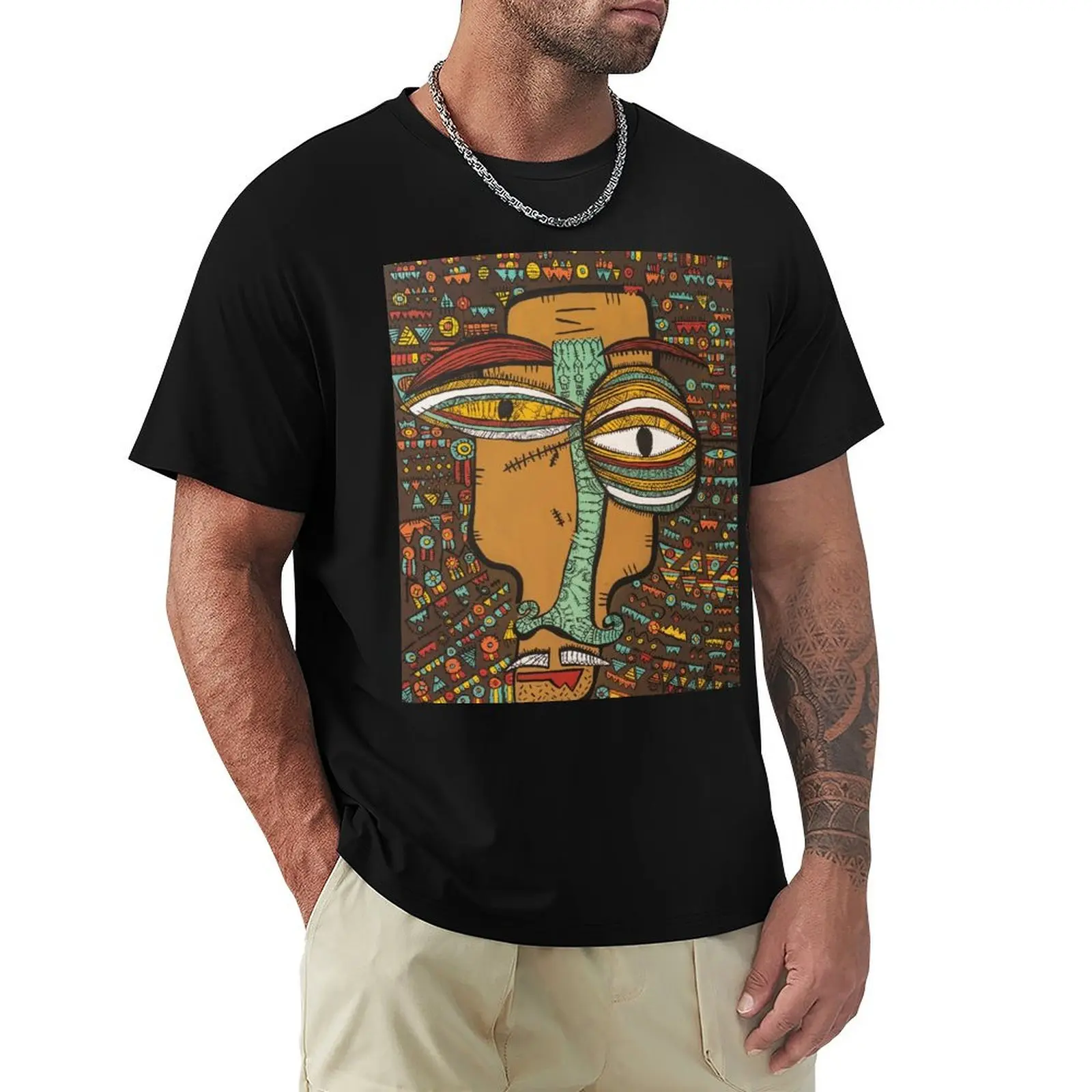 

a Man with a Cool Moustache by Tara Mokhtari T-Shirt shirts graphic Short sleeve tee men