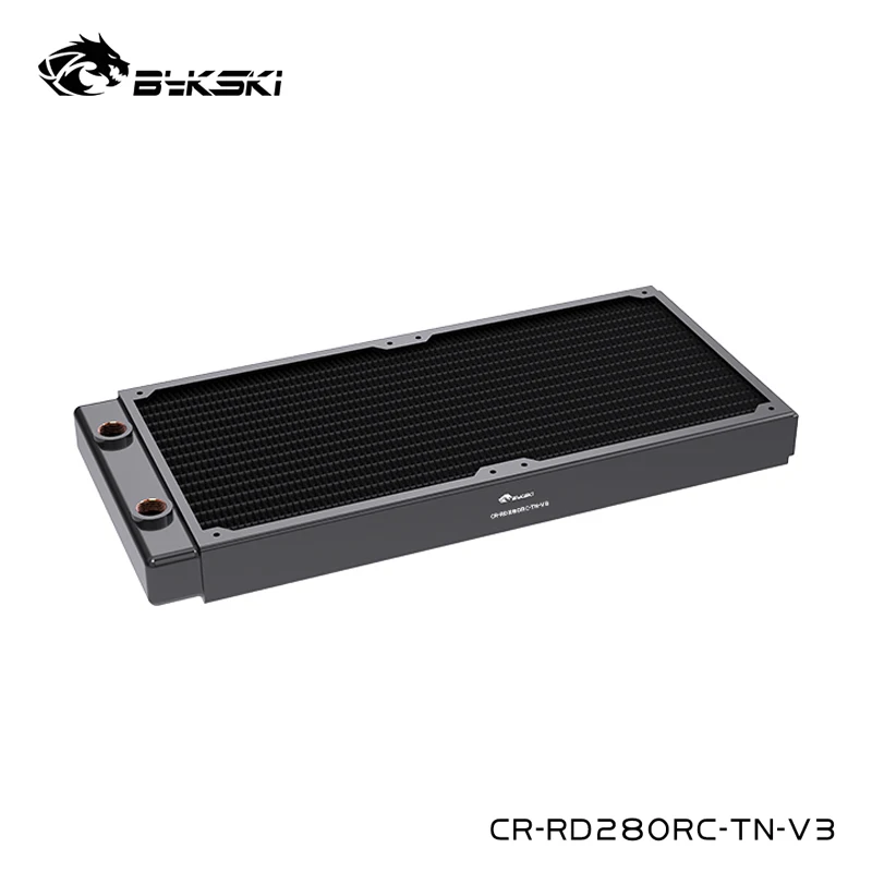 Bykski Black Water Cooling 280mm Copper Radiator,About 30mm Thickness,Better For 12cm,25mm Thick Fan,CR-RD280RC-TN-V3