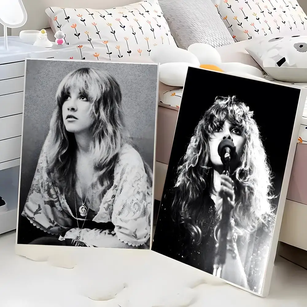 Musician Soft Rock Stevie Nicks Painting Calligraphy Poster Eco-Friendly Decor Vintage Office Frameless Canvas