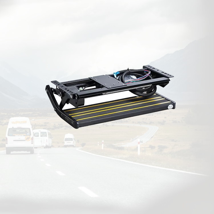 Made In China High Tensile Aluminum Alloy MG16 RV Folding Step Electric Single Caravan Step Carbon Steel Connect With Car Body