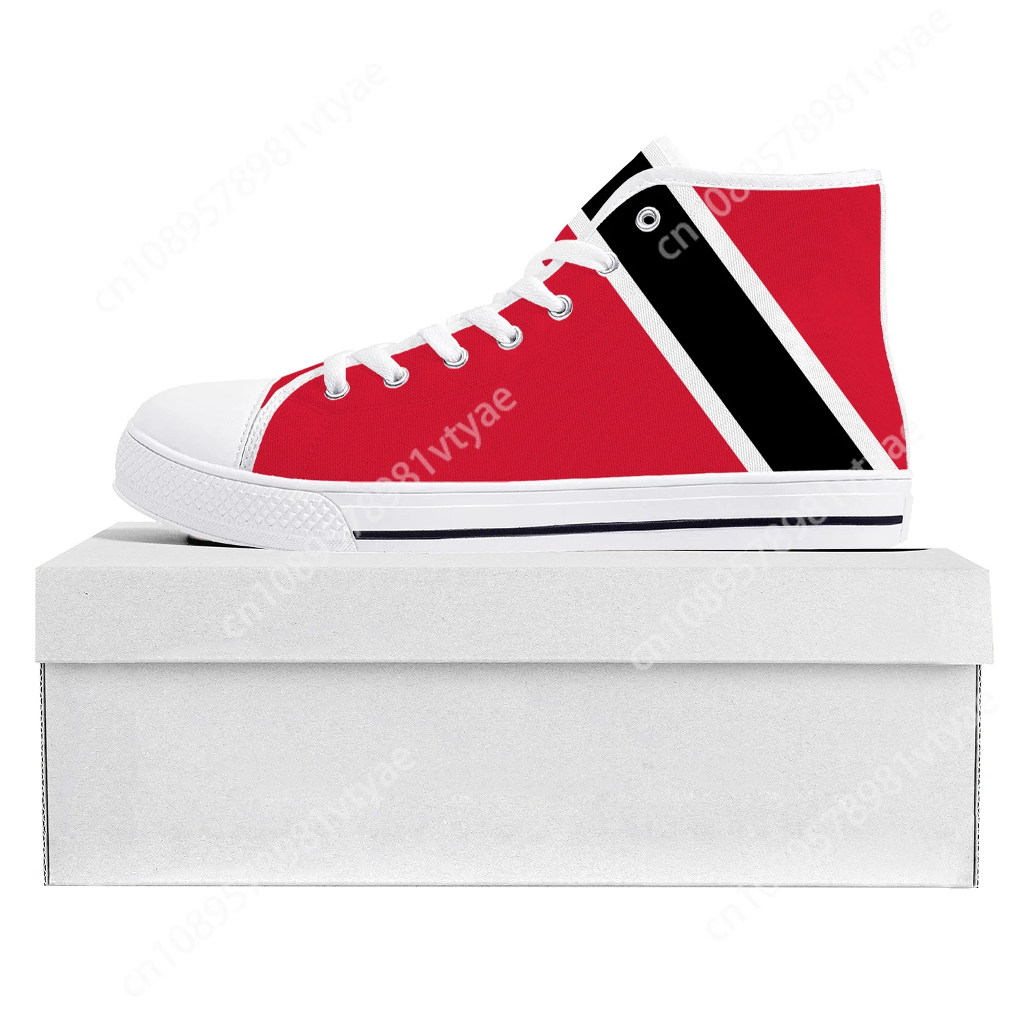 Trinidad and Tobago Flag High Top High Quality Sneakers Mens Womens Teenager Canvas Sneaker Casual Couple Shoes Custom Shoe