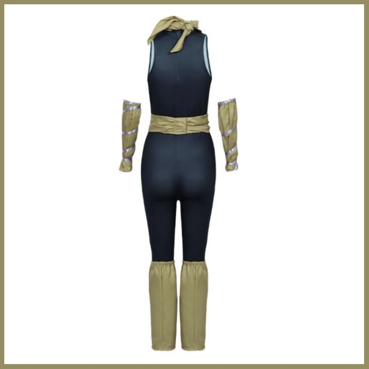 Anime Bleach Shihouin Yoruichi Cosplay Costume Black Jumpsuits Uniform Scarf Wig Adult Woman Sexy Carnival Halloween Suit view 5