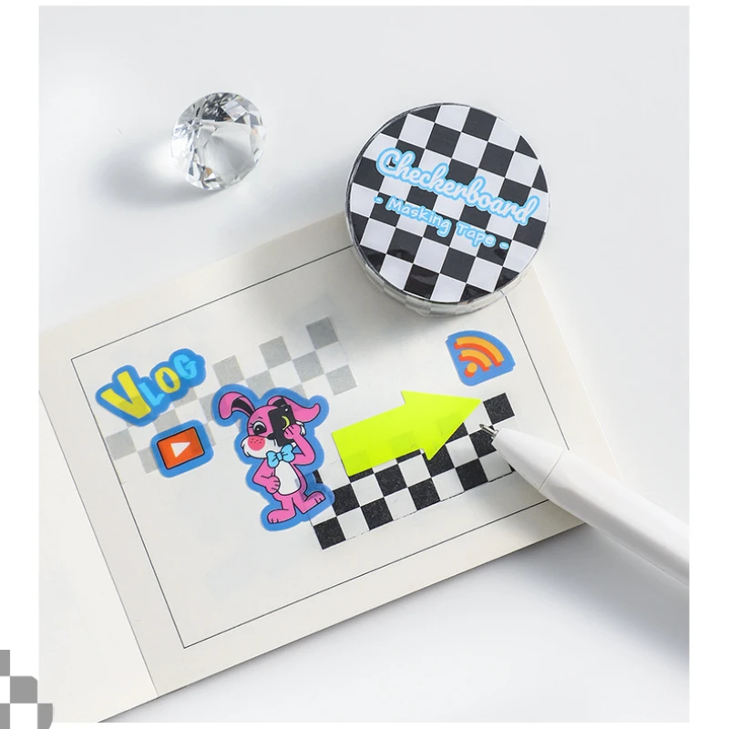 15mm X 3m Tape Plaid Masking Tape Colorful Decorative for  DIY Crafts Arts Scrapbooking Card