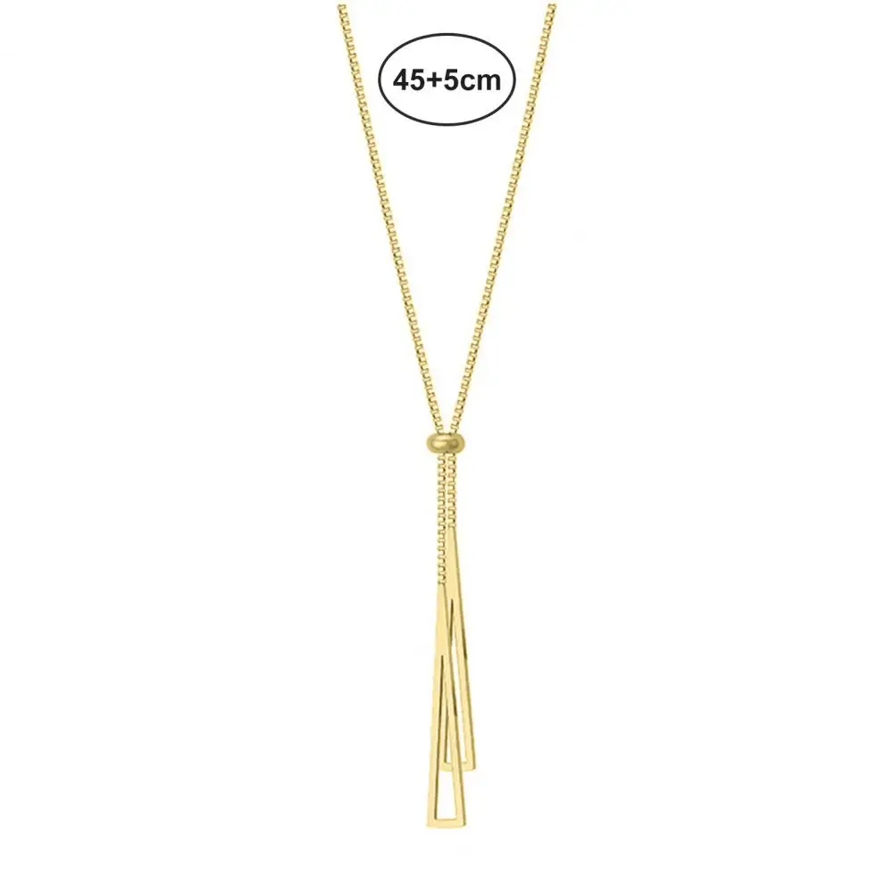 Charm Necklace Sexy Necklace Triangle Pendant Attractive Bead Charms Chain Choker Necklace Women Accessories