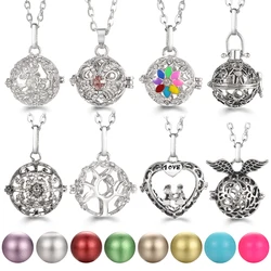 Mexico Chime Caller Angel Wings Aromatherapy Lockets High Quality Tree of Life Zircon Necklace Vintage Pregnancy Pendant Jewelry