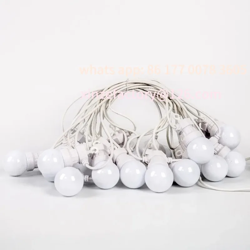 

Customizable Light Bulbs Wedding Party Decoration Tent Plug Power CampOutdoor LED Garland G50 Globe Light Patio Lighting String