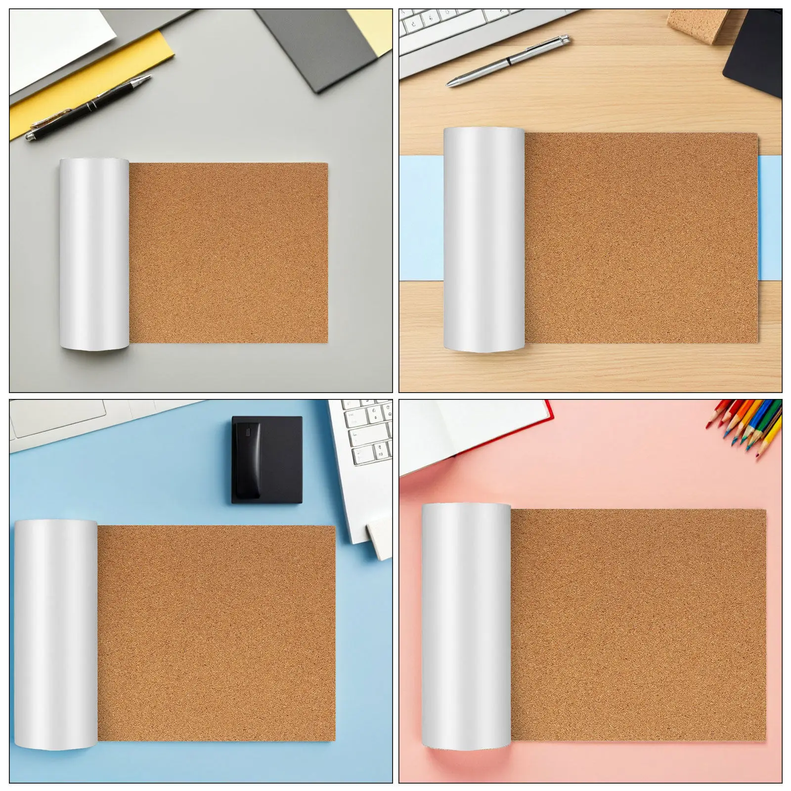 Self Adhesive Cork Sheet Roll Thick Backing Board for Walls Bulletin Board Home School Office Craft Projects Supplies Sticky view 3
