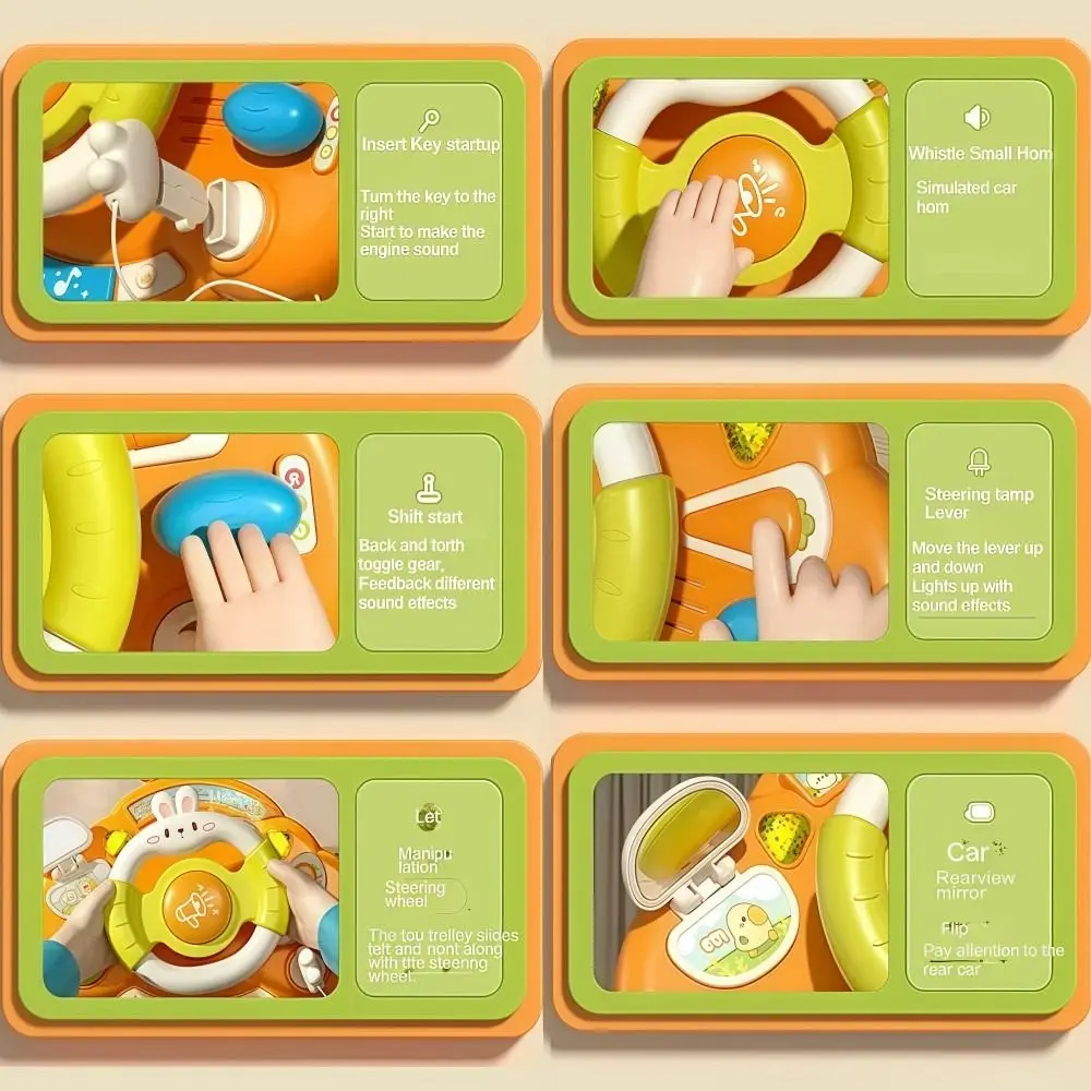 Mit Sounds Baby Lenkrad Spielzeug Simulieren Pädagogisches Montessori Spielzeug ABS Intellektuelle Übung Fahren Musical Spielzeug Für Kinder