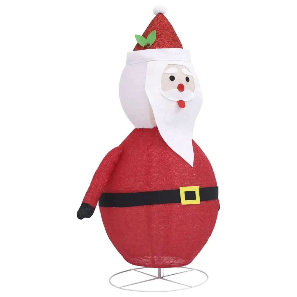 4ft Santa Claus Figure - Luxurious Fabric Christmas Decor for Holiday Celebrations