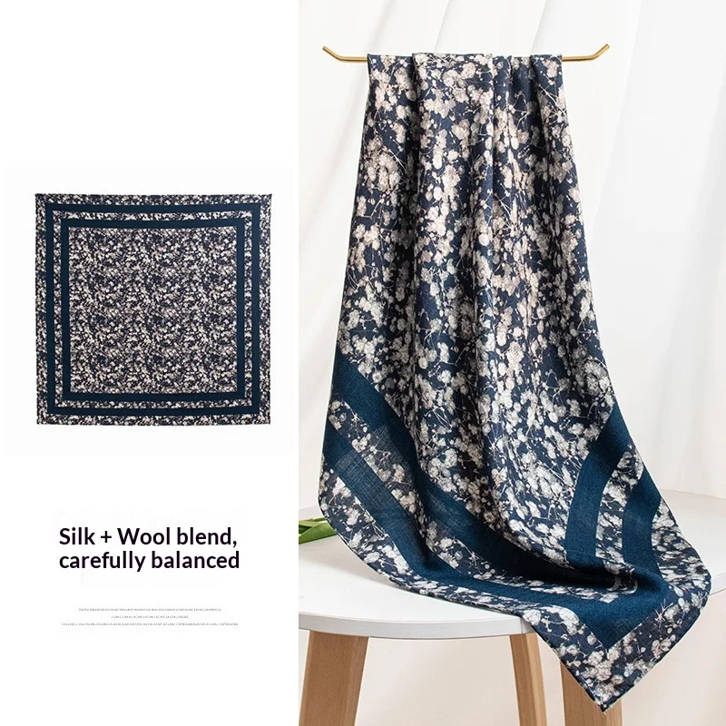 

Women's wool scarf Korean version fashion double-sided printed headscarf scarf bag decorative scarf