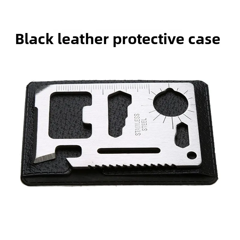 Multi Function Credit Card Tool Outdoor Pocket Knife with Ruler Camping Gear