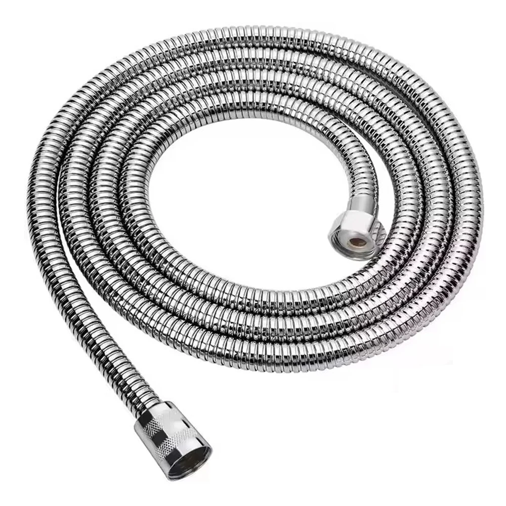 Mangueira de cabeça de chuveiro portátil de aço inoxidável g1/2 "150cm, tubo de encanamento de grande fluxo, mangueira flexível para acessórios de banheiro
