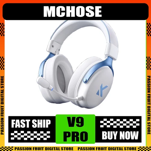 MCHOSE V9 Pro auriculares inalámbricos para juegos de música micrófono de reducción de ruido de 3 modos auriculares de música personalizados montados en la cabeza accesorios para Pc