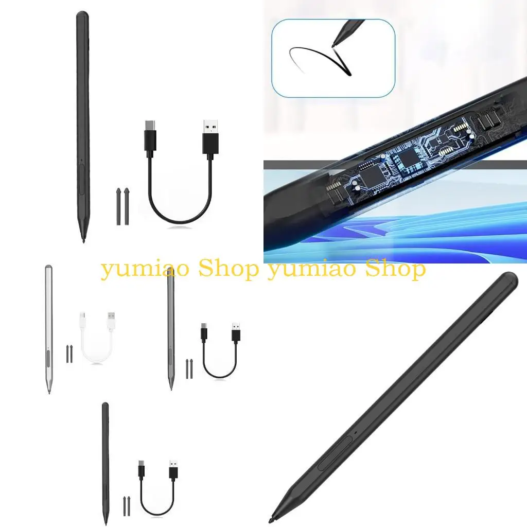 

587B Advanced Touch Pen for Go/Laptop/Book USB C Quick Charging Port for Artists