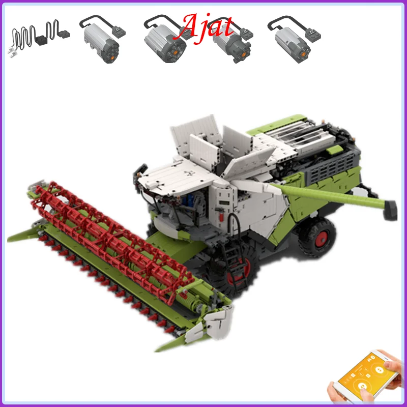 NEW Harvester Small Particle Technology Building Block 71485 Cross Country Harvester Remote Assembly Toy Model Boy Birthday Gift