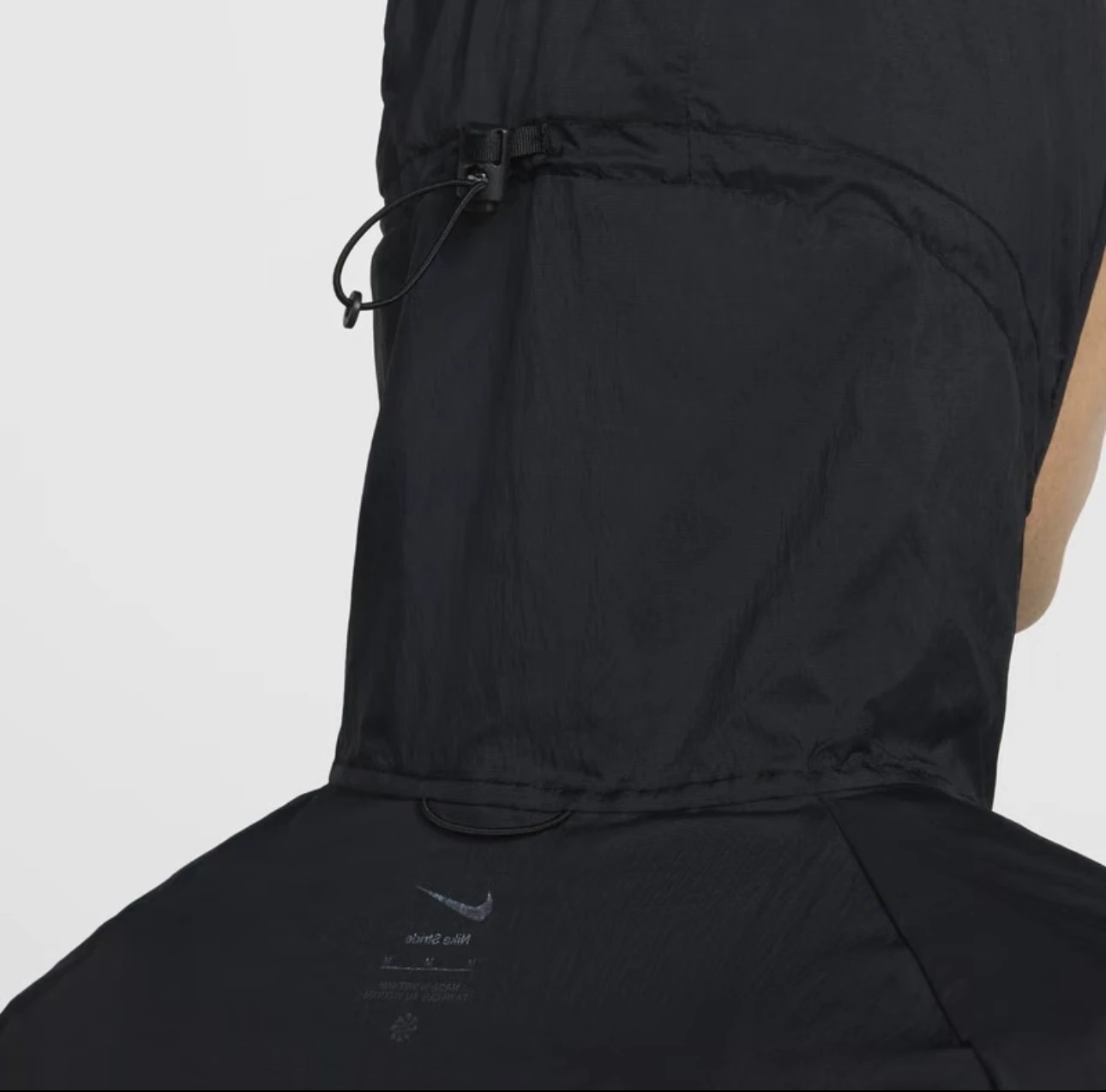 سترة Nike Clothing ذات اللون الصلب وغطاء للرأس وأكمام طويلة وسحاب للرجال باللون الأسود #6