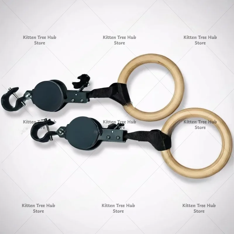 Weight fitness training gymnastics rings gym rings adjustable digital strap pull ring suit workout