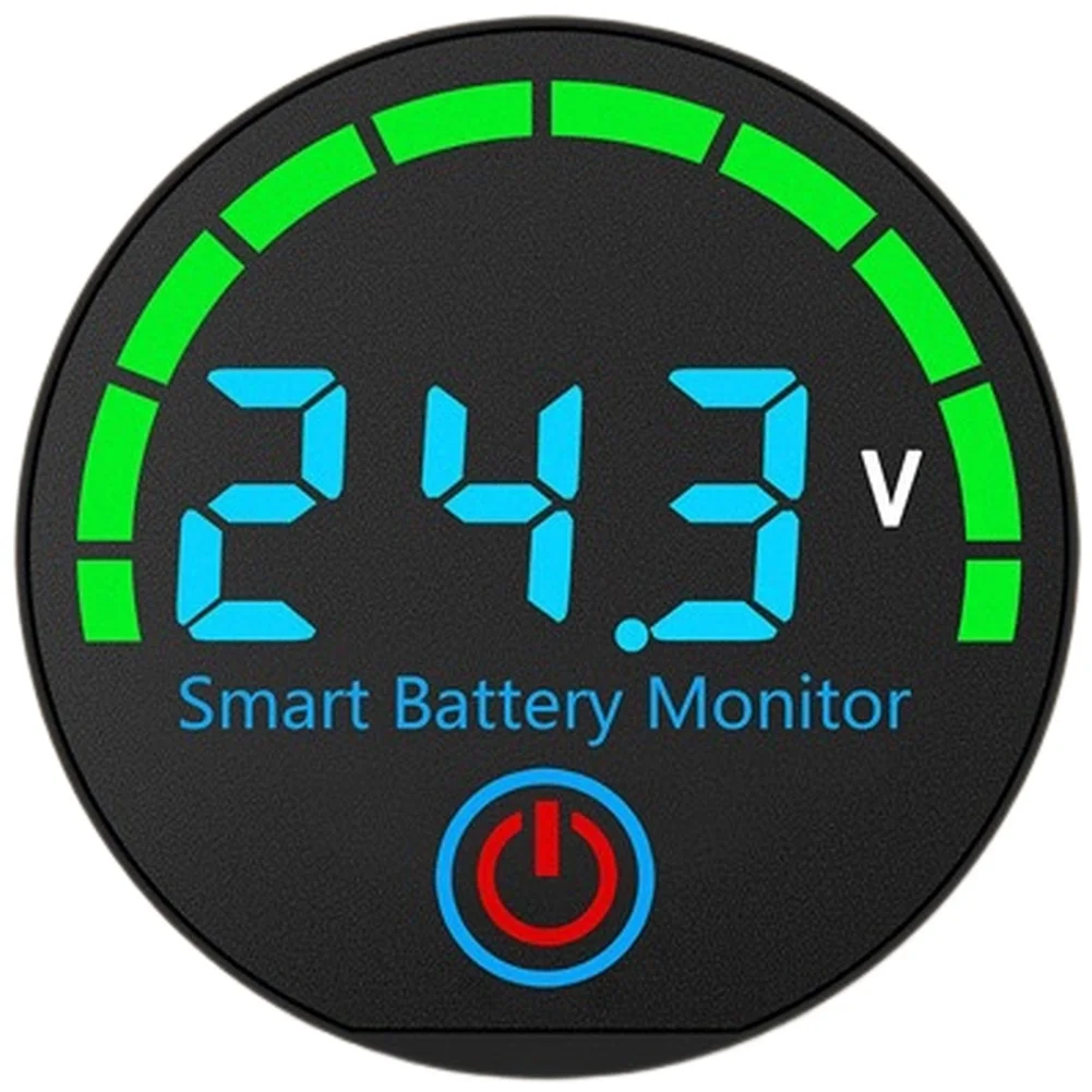 DC 7-55V Digital Voltmeter Power Indicator Display Panel With Low Voltage Alarm And Memory Function For EV Battery Test Meter To