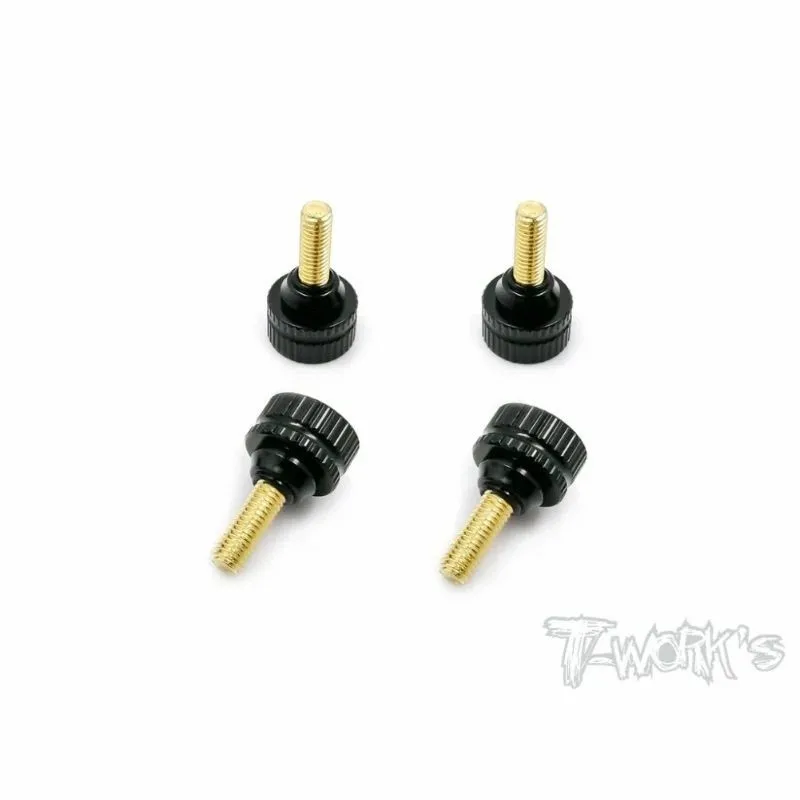 Original T Works TA-025 Aluminum Nuts for 1/10 Set-up Triangle 4pcs Rc Tool
