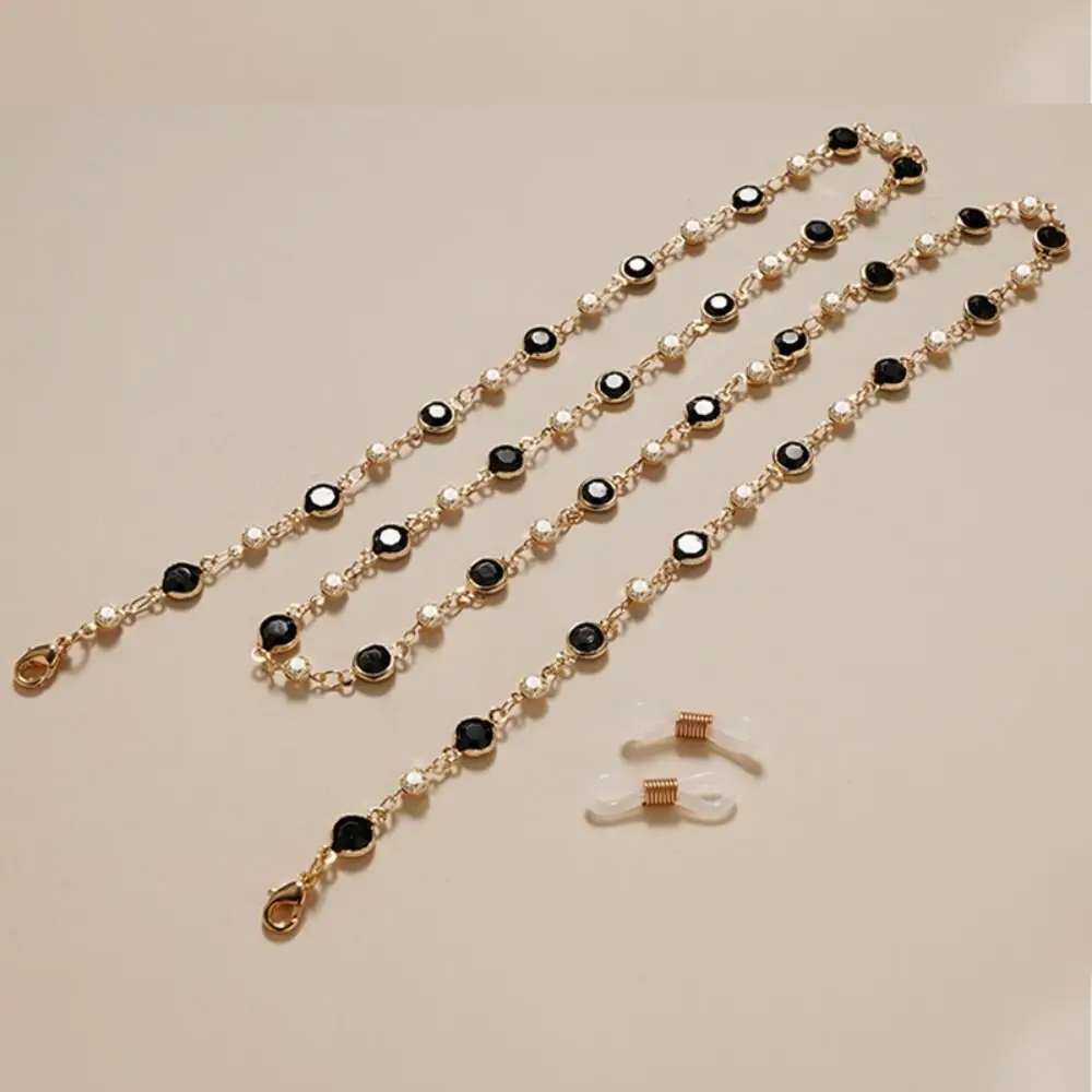 Zircon Colorful Crystal Glasses Chain Beads Anti-Lost Sunglasses Chains Hanging Neck Rhinestone Eyeglass Lanyard Sunglasses Use