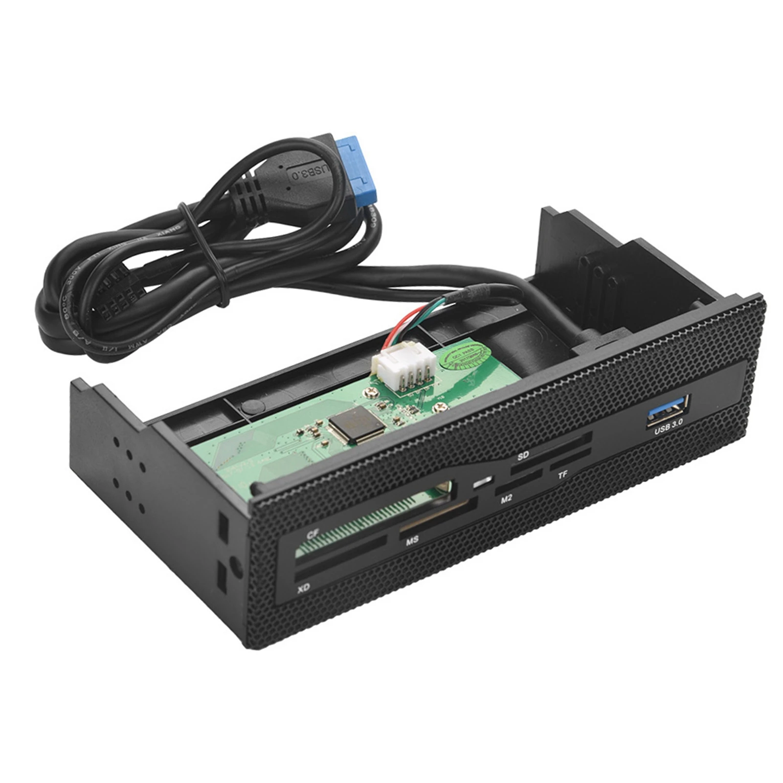 5.25" Internal Card Reader Media Multi-Function Dashboard PC Front Panel USB 3.0 Support CF XD MS M2 TF SD Card Reader For PC