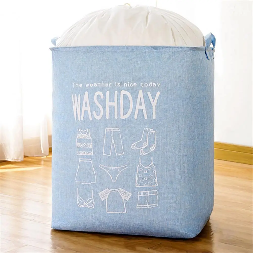 Large Laundry Basket Collapsible Clothes Hamper Bathroom Dirty Laundry Basket Clothes Hamper Bag Home Kids Toy Quilt Storage Bag