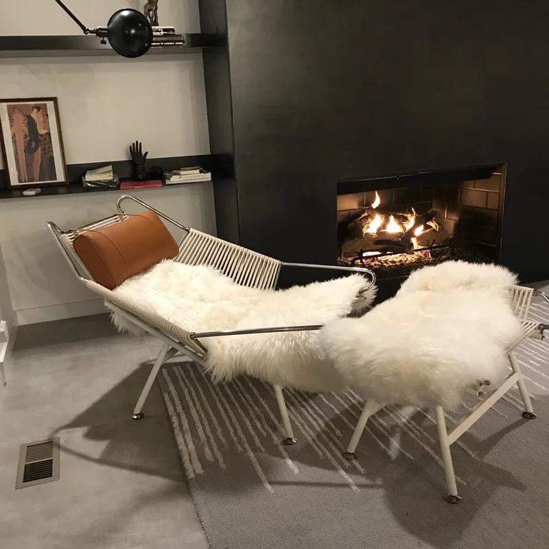 Modern Design High Quality Metal Frame Living Room Chair Balcony Lazy Lounge Chair