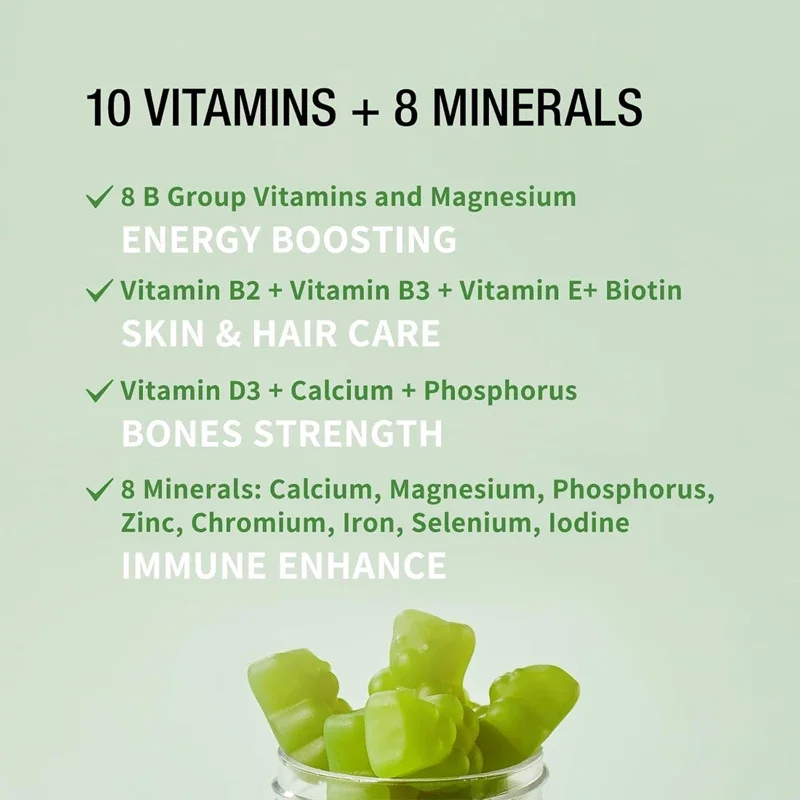 Ladies' Multi Nutrient Soft Candy, 18 Essential Vitamins and Minerals, Specially Designed for Women, Non GMO, Lime Flavor