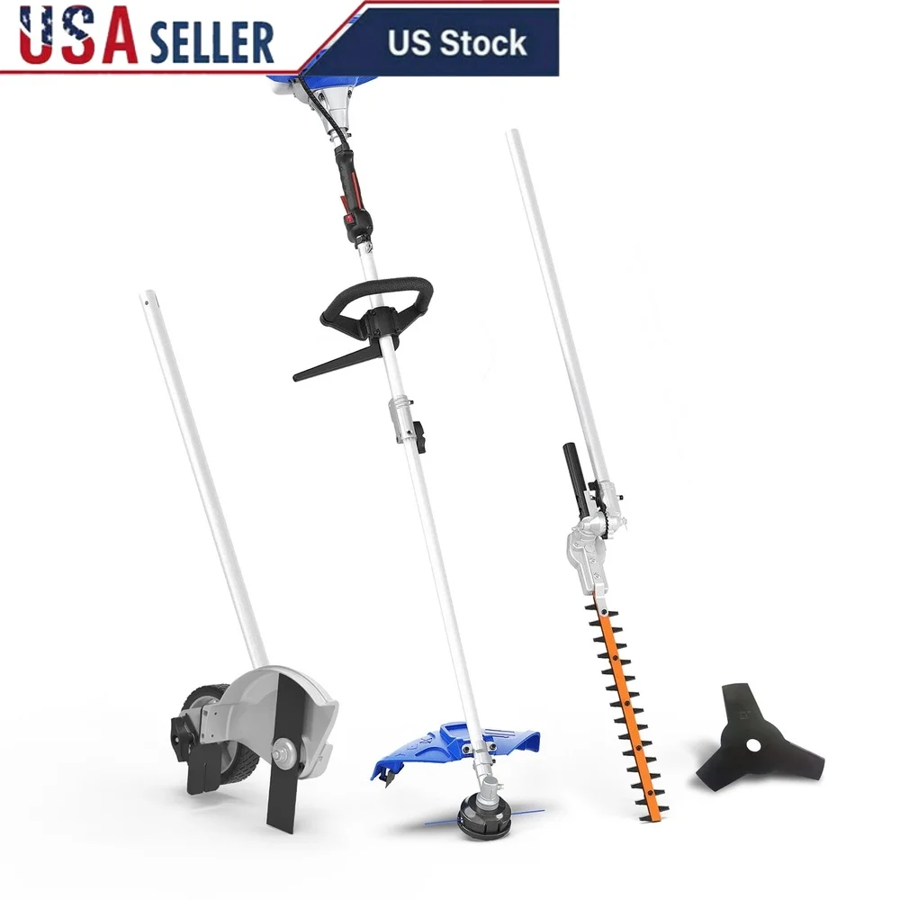 

Gas Powered 4-in-1 Yard Care System 26cc 2-Cycle Engine Multi-Tool String Trimmer Edger Hedge Trimmer Brush Cutter