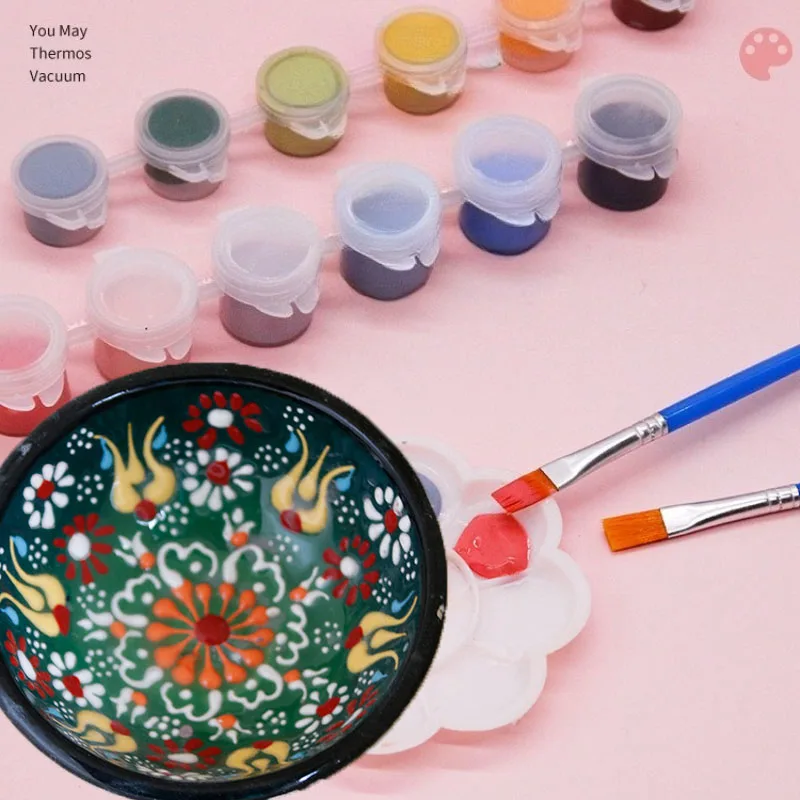 6/12/24-لون أصباغ شريطية مركزة من السيراميك متوسطة الحرارة لطلاء الفخار وألوان إطلاق البسكو