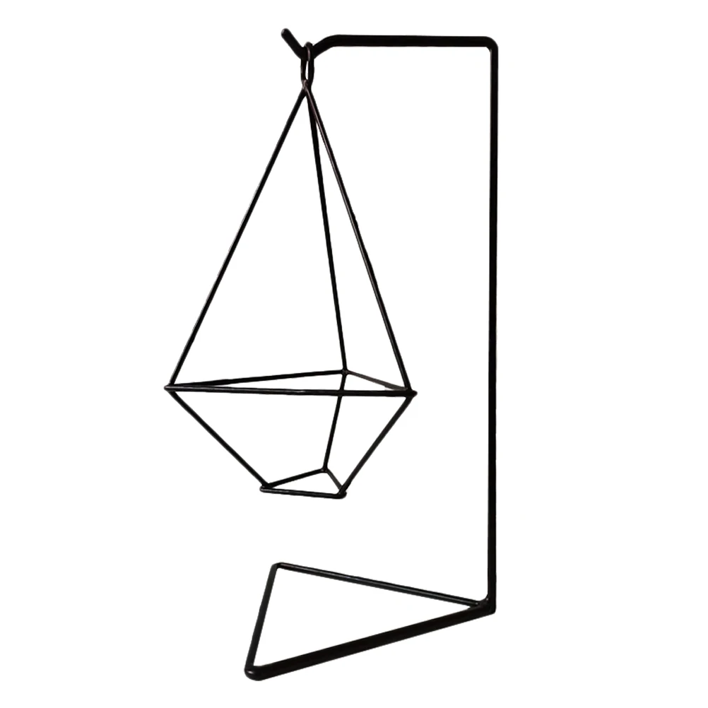 

Triangle Flower Stand Wall Hanging Planter Rack Home Metal Plant Holder Environmental Protection Beautiful Style Garden