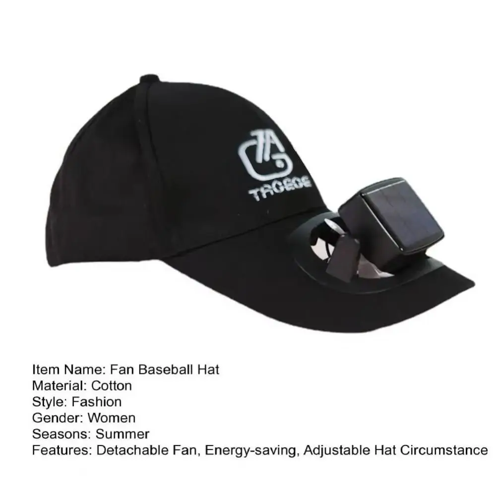 Ventilador de carga USB, sombrero para el sol con ventilador de refrigeración, ventilador de carga Solar, gorra de béisbol, protección solar, gorra de protección solar de viento fuerte para exteriores