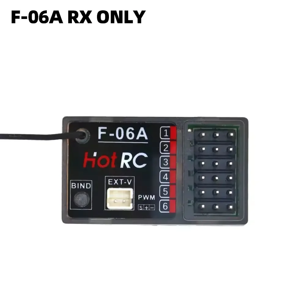 

Hotrc F-06A Receiver/F-08A Receiver 2.4GHz 6CH 8CH for RC Boat Model Fishing Boat/Car