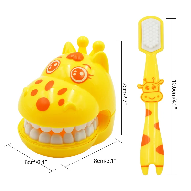 Teeth Brush Giraffe Demo Teaching Study Model Kids Children Earlier Education Brushing Toys Gifts Dental Model