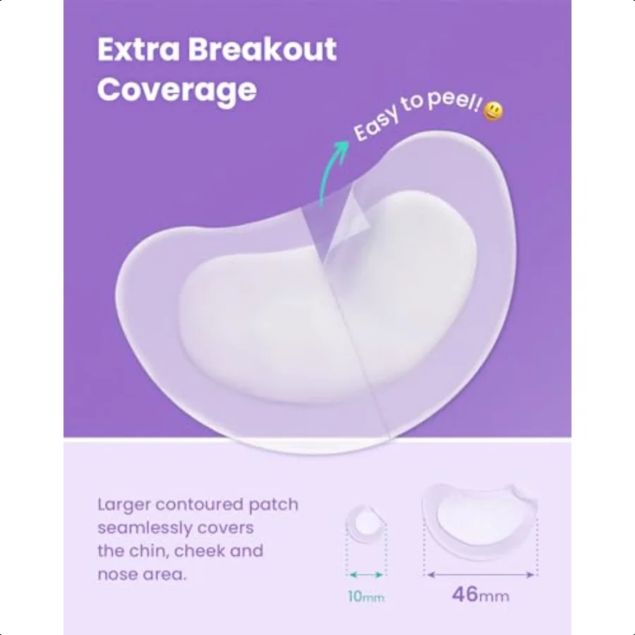 Spotl Patch Hydrocolloid Spot Patch for Wide Acne area Cheek Body Blackhead Cruelty Free and Vegan Friendly 12 Count