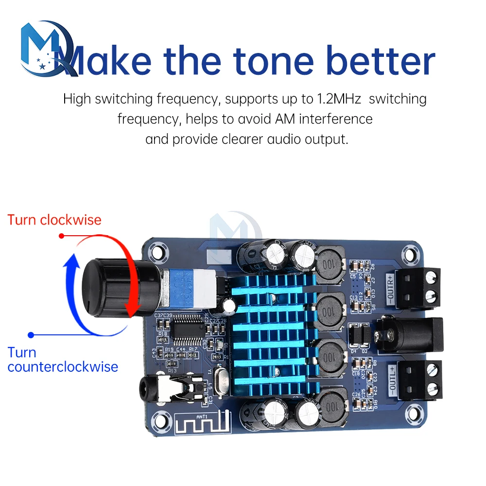 DC12-24V XH-A318 Bt Digital Amplifier Board Output 50W * 2 High Power Amplifier TPA3116D2