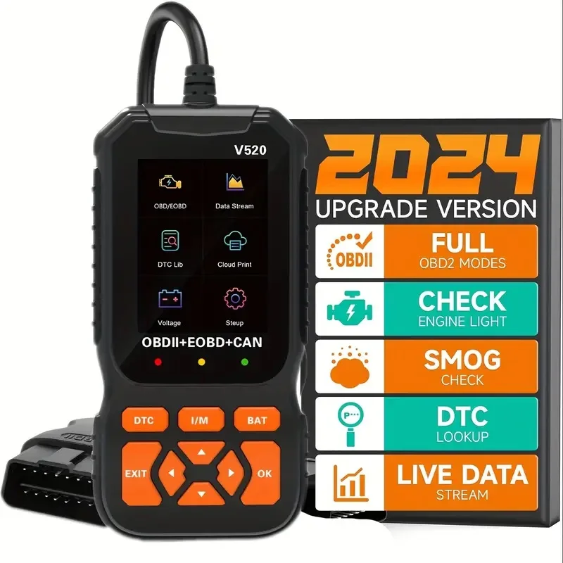 V520 OBD2 scanner automático para carro, diagnóstico do sistema do motor do carro, leitor de código de falha, diagnóstico profissional, venda quente