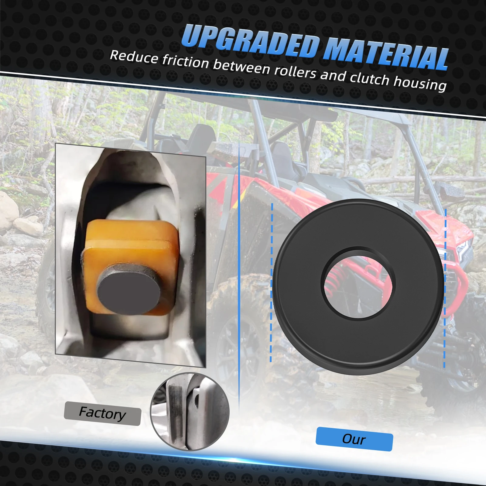 طقم تصليح القابض الثانوي NICECNC RZR UTV لـ Polaris RZR XP 1000 800 900 Sportsman ACE 570 Ranger XP 900 # 5439831