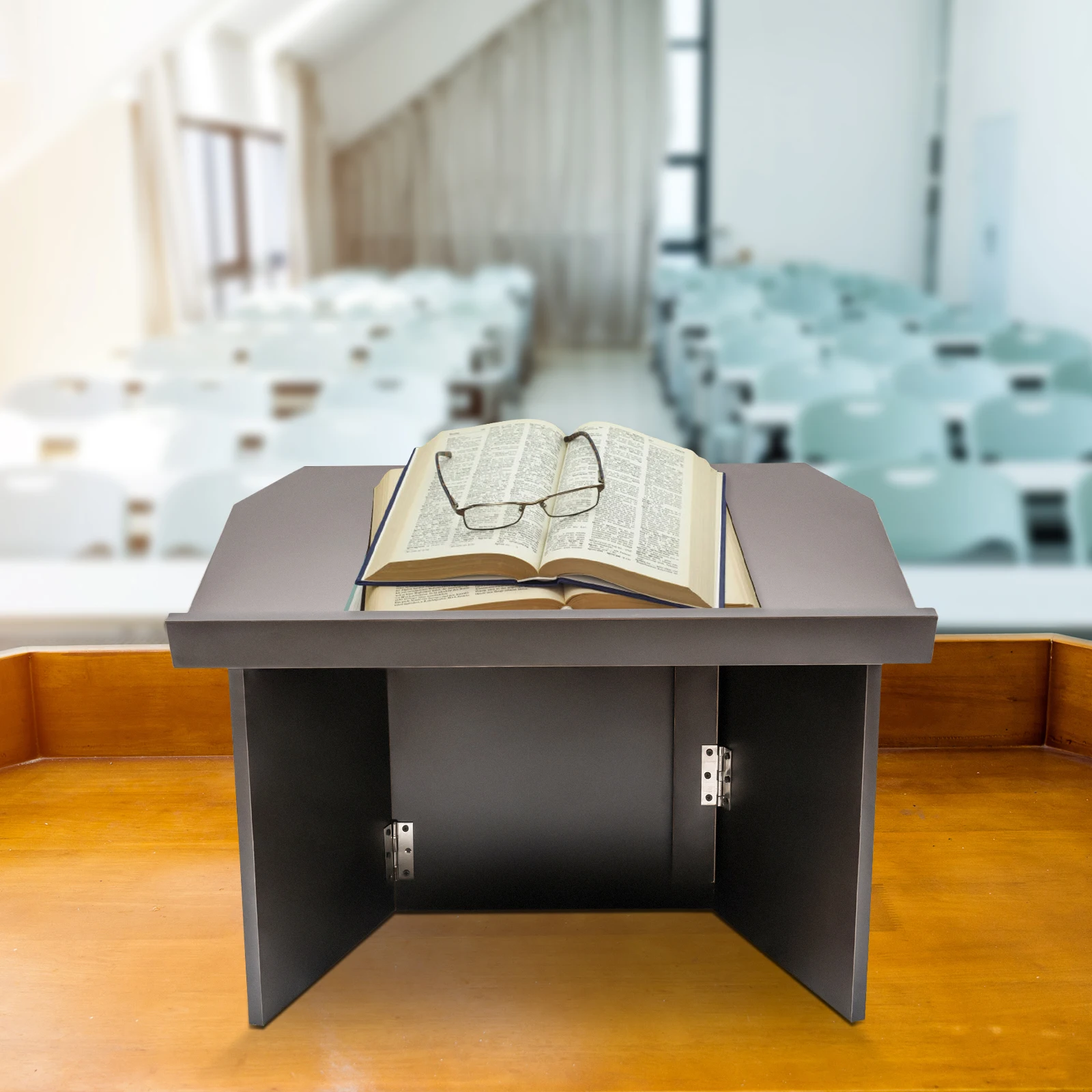 Foldable Tabletop Podium, Portable Presentation Podium, Lectern Book Stand for Reading in Churches, Restaurants, and Classrooms