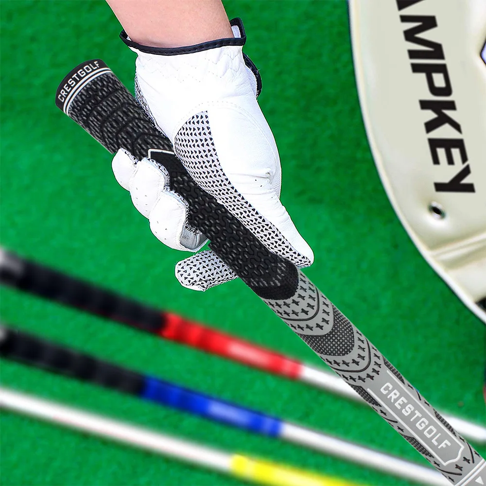 CRESTGOLF Golf Grips 13 Pack Midsize Golf Club Grips Set Anti-Slip Rubber 8 Colors Available