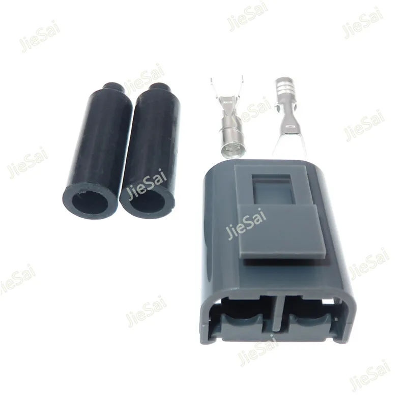 2 Pin Automotive Connector Waterproof Plug With Terminals Rubber Seal