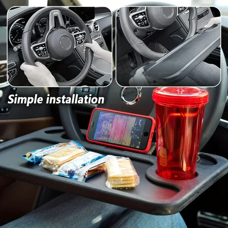 Portable Car Laptop Computer Desk Mount Stand Foldable Steering Wheel Dining Table Bracket Drink Food Coffee Tray Board Amagi