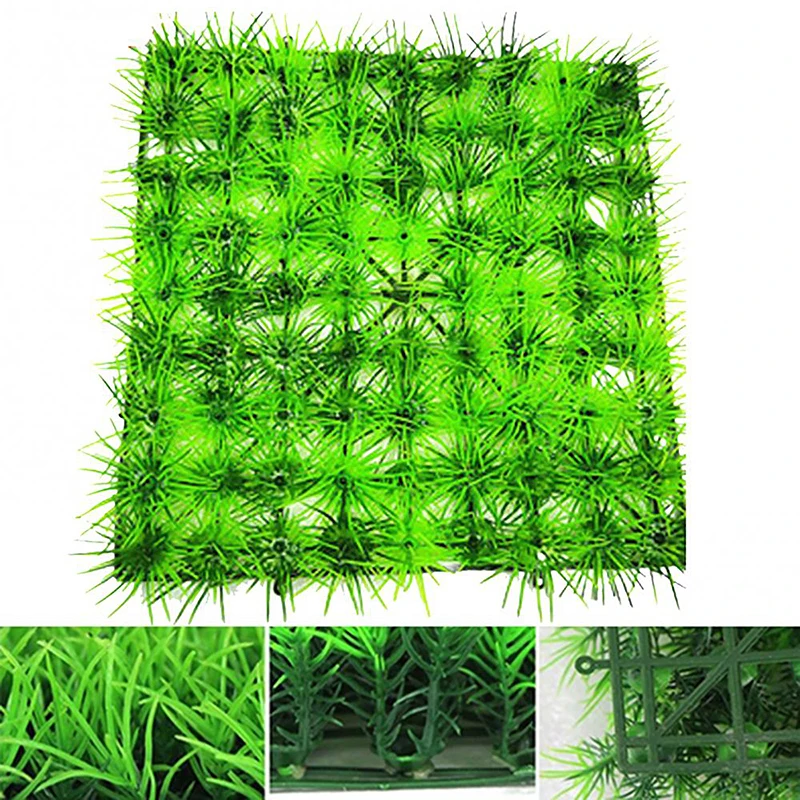 25x25cm Artificial Grass Mat Fake Moss Landscape Decoration Aquarium Fish Tank Simulation Plants Lawn Turf Green Water Lawn